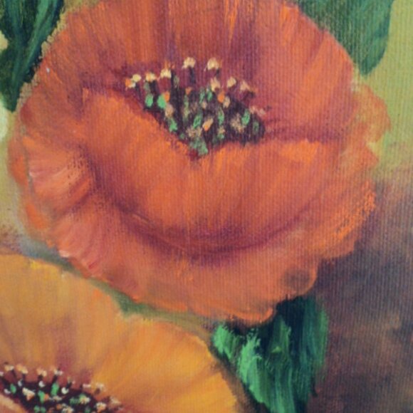 vintage oil/acrylic painting~signed - Picture 3 of 8